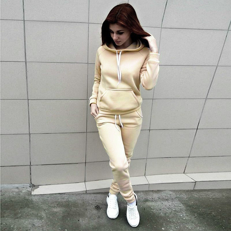 Cozy U Lounge Set: 2PC Fitted Sweat Suit