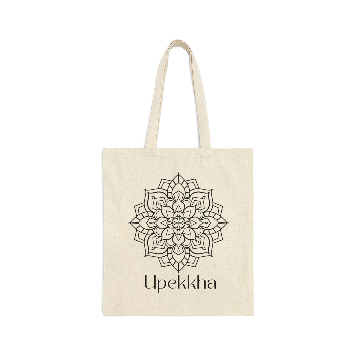 Upekkha Mandala Cotton Canvas Tote Bag