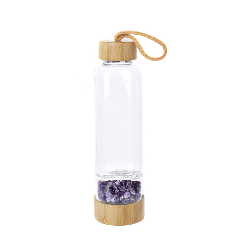 Natural Crystal Gravel Water Bottle