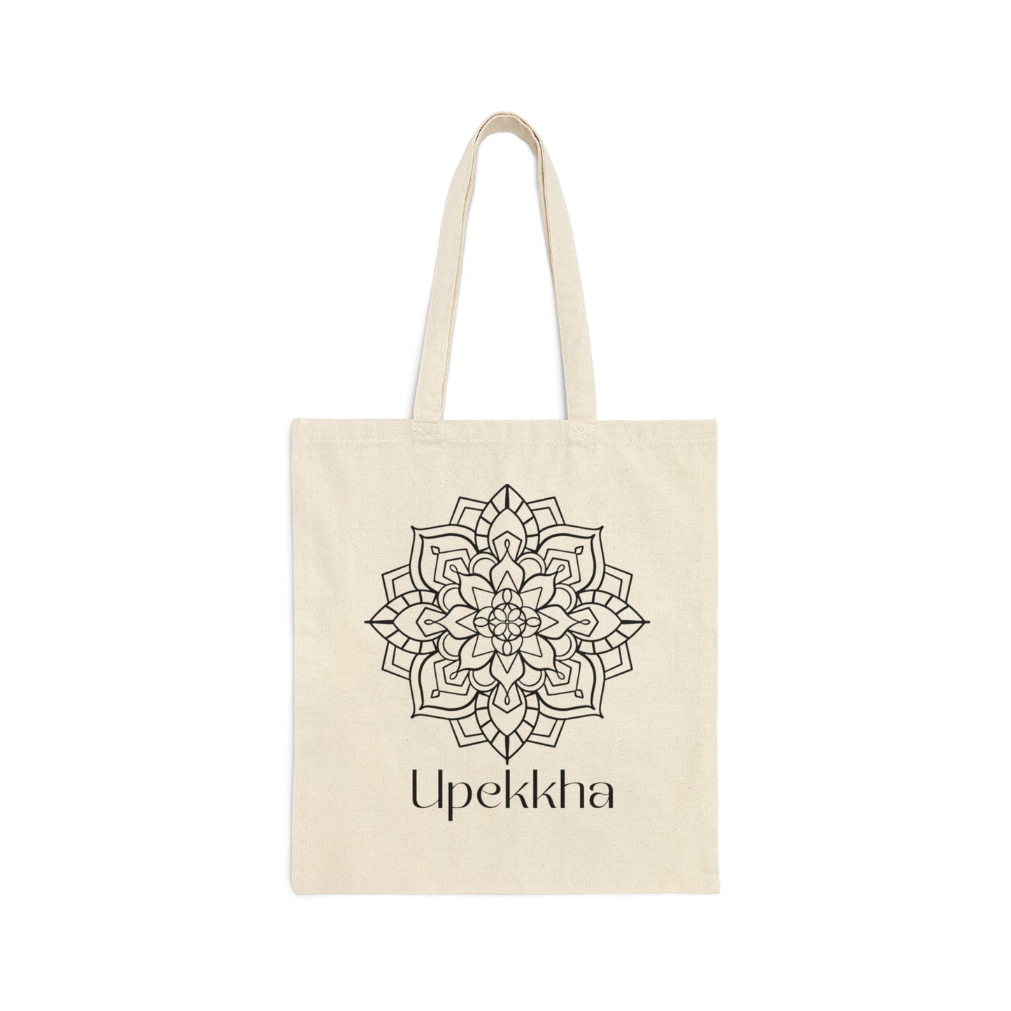 Upekkha Mandala Cotton Canvas Tote Bag