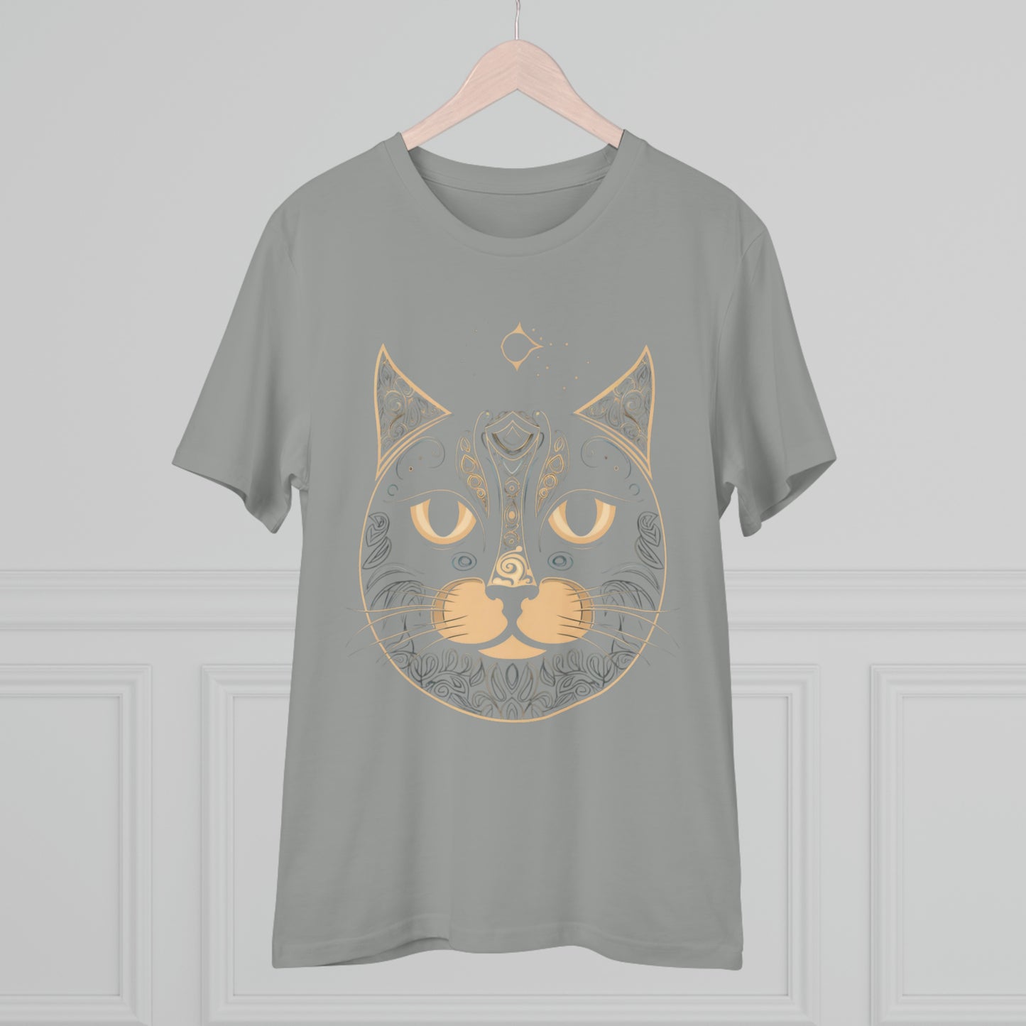 Zen-Inspired: 100% Organic Custom Cat T-shirt - Unisex Bohemian Style