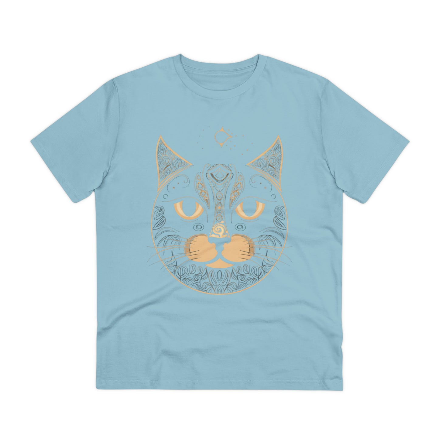 Zen-Inspired: 100% Organic Custom Cat T-shirt - Unisex Bohemian Style