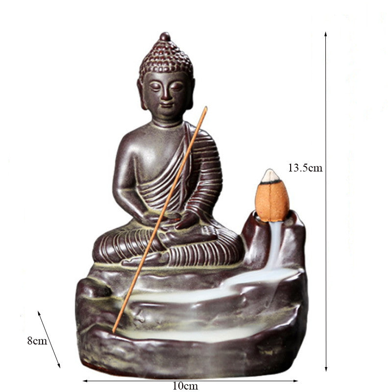 Buddha Incense Burner: Choose from Bronze or Gold Styles