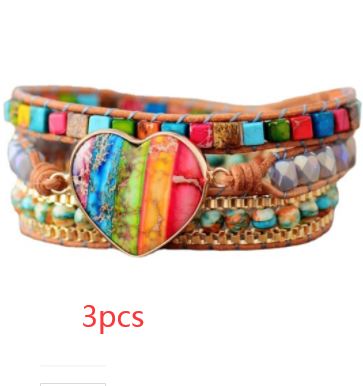 Aura Wrap: The 7 Chakra Leather-Wrapped Bracelet