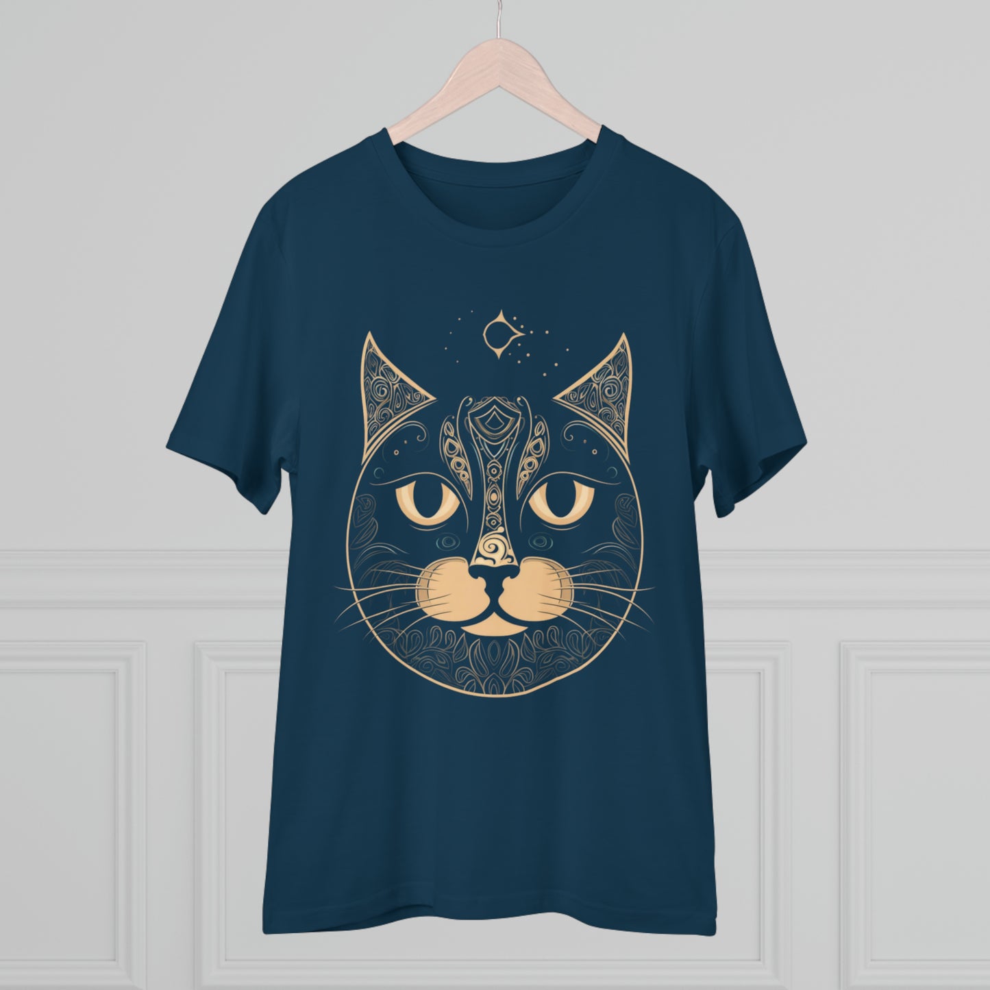 Zen-Inspired: 100% Organic Custom Cat T-shirt - Unisex Bohemian Style