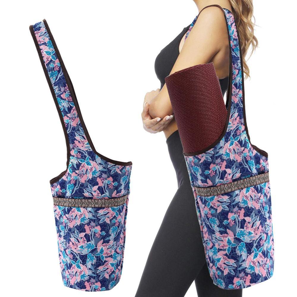 Casual Fashion Yoga Mat Bag Backpack with Large Zipper Pocket