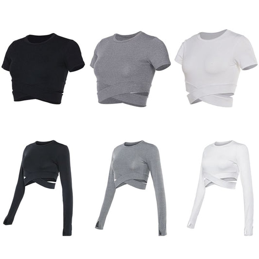 Quick-Drying Yoga Crop Shirts: Ideal for Dance, Yoga, Fitness, Pilates, and Meditation