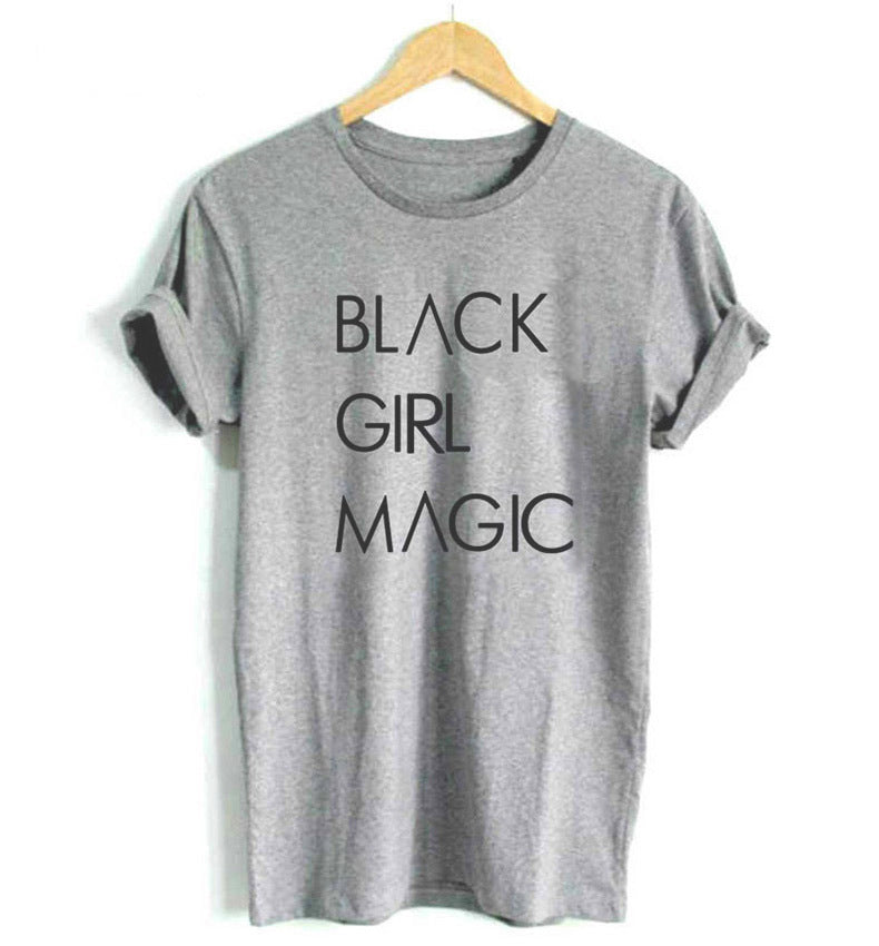 Express Yourself: 'Black Girl Magic' Letter Printed T-Shirts for Men and Women