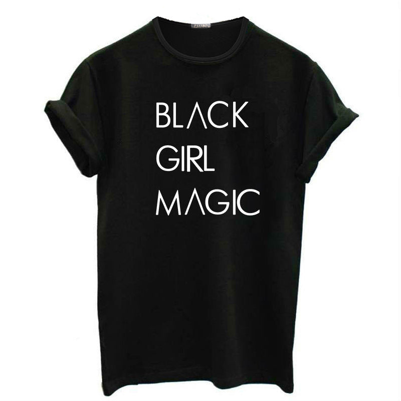 Express Yourself: 'Black Girl Magic' Letter Printed T-Shirts for Men and Women