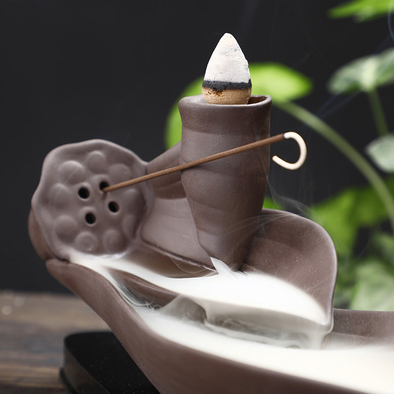 Sandalwood Backflow Incense Burner: Mystic Zen Ornaments