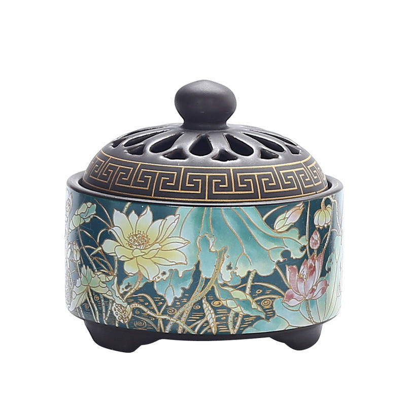 Ceramic Cloisonne Incense Burner: Elegance Reverie Enamel