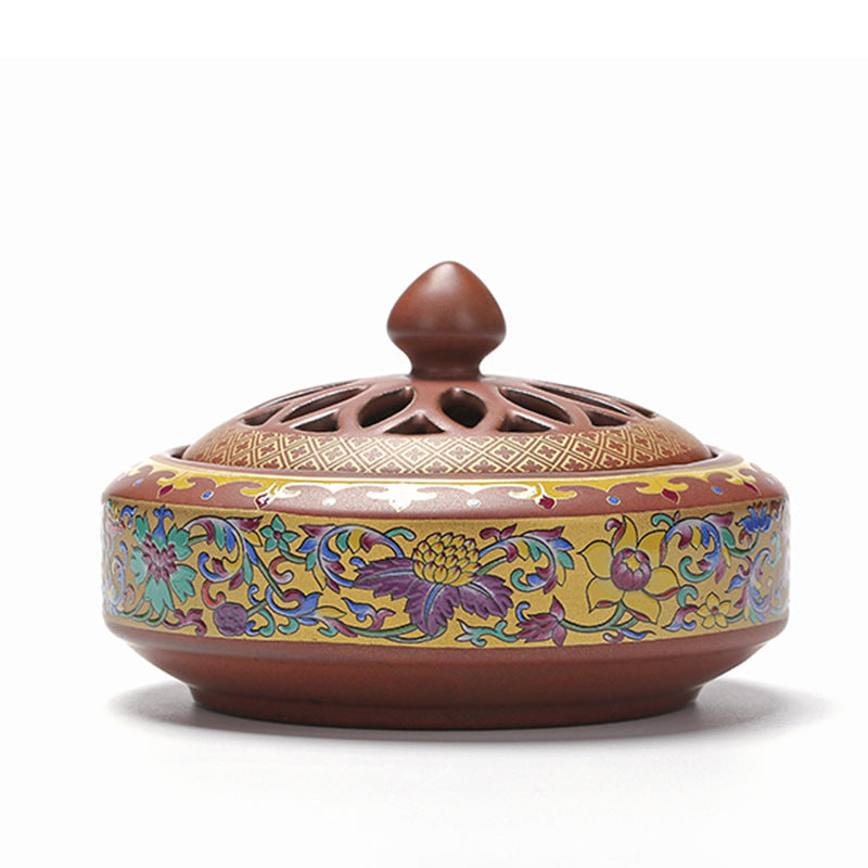 Ceramic Cloisonne Incense Burner: Elegance Reverie Enamel