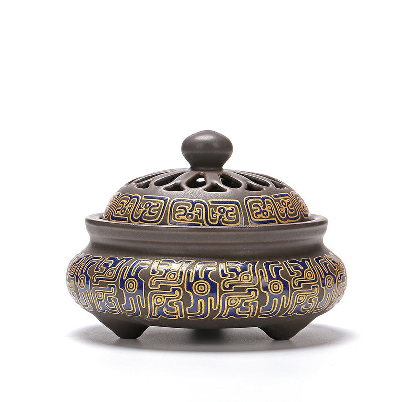 Ceramic Cloisonne Incense Burner: Elegance Reverie Enamel