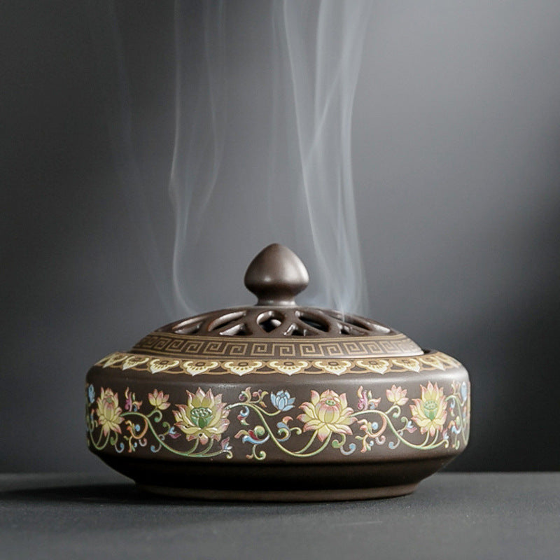 Ceramic Cloisonne Incense Burner: Elegance Reverie Enamel