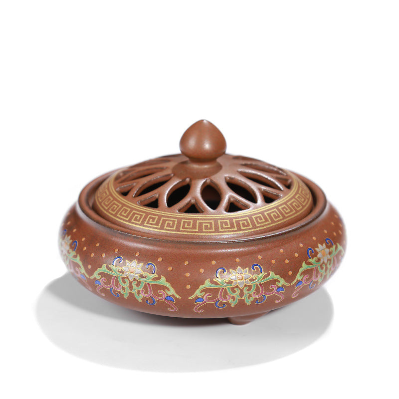 Ceramic Cloisonne Incense Burner: Elegance Reverie Enamel