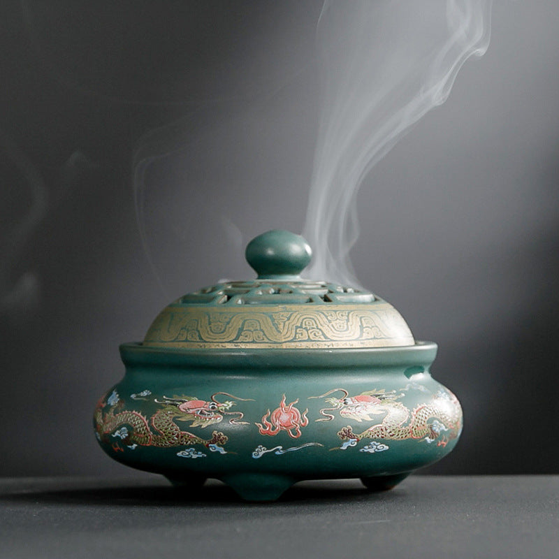 Ceramic Cloisonne Incense Burner: Elegance Reverie Enamel