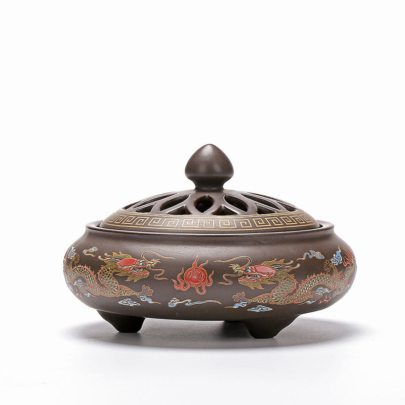 Ceramic Cloisonne Incense Burner: Elegance Reverie Enamel