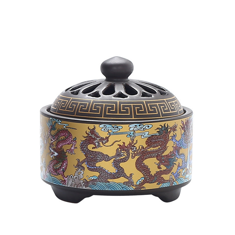 Ceramic Cloisonne Incense Burner: Elegance Reverie Enamel