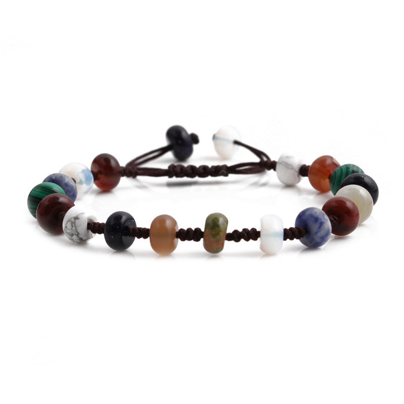 Seven Chakra Square Woven Bracelet: Meditation and Healing