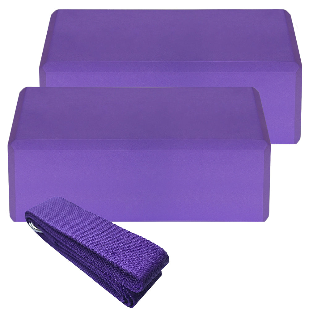 Yoga Blocks & Strap Set for Stability and Support.