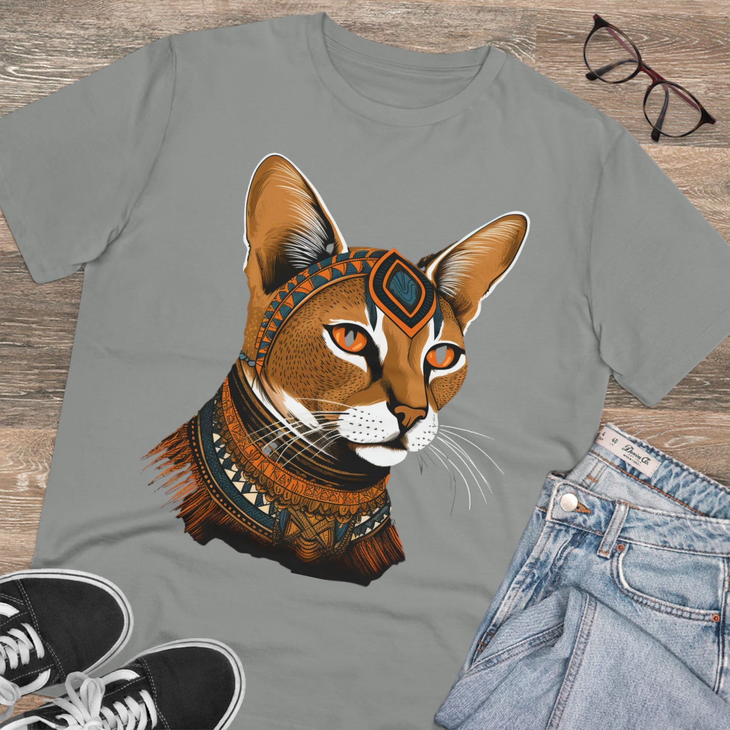 100% Organic Custom Cat T-shirt - Unisex