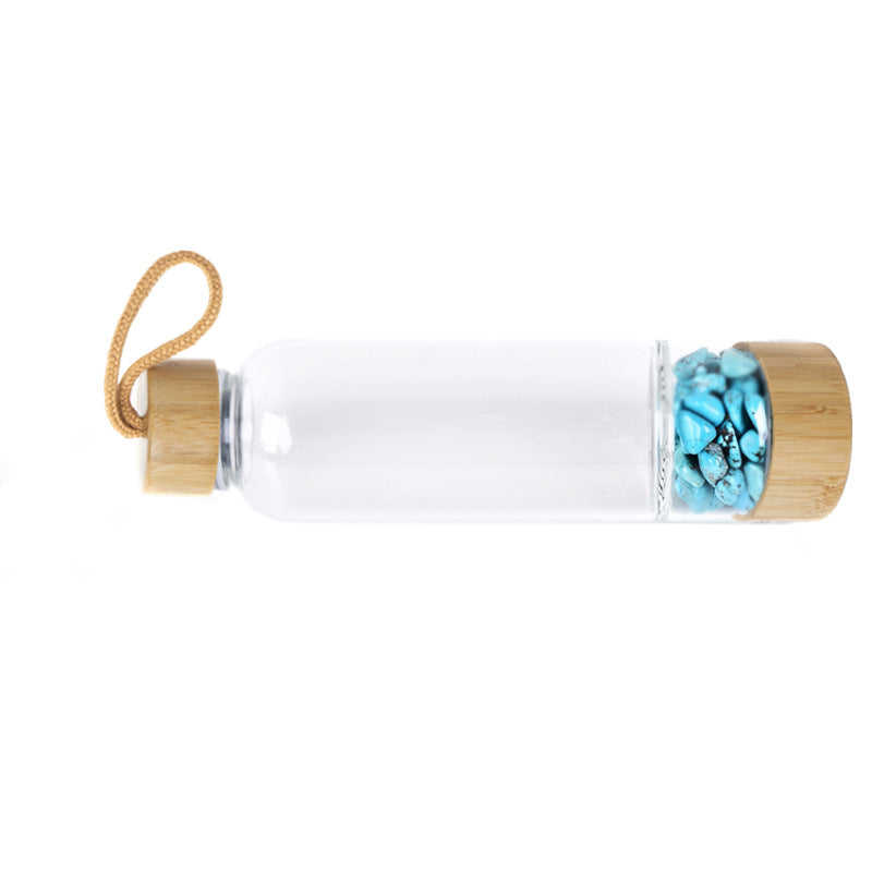 Natural Crystal Gravel Water Bottle