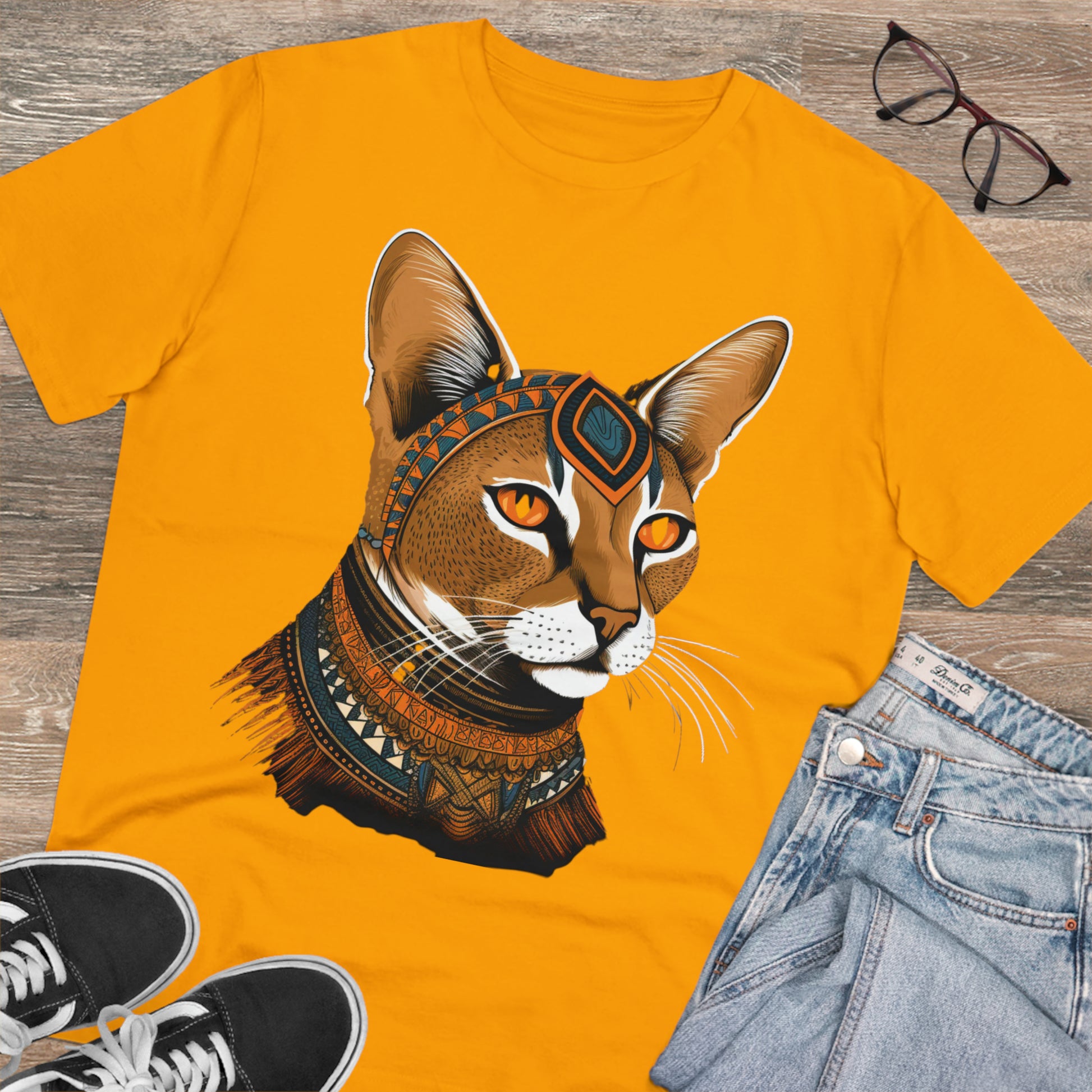 100% Organic Custom Cat T-shirt - Unisex