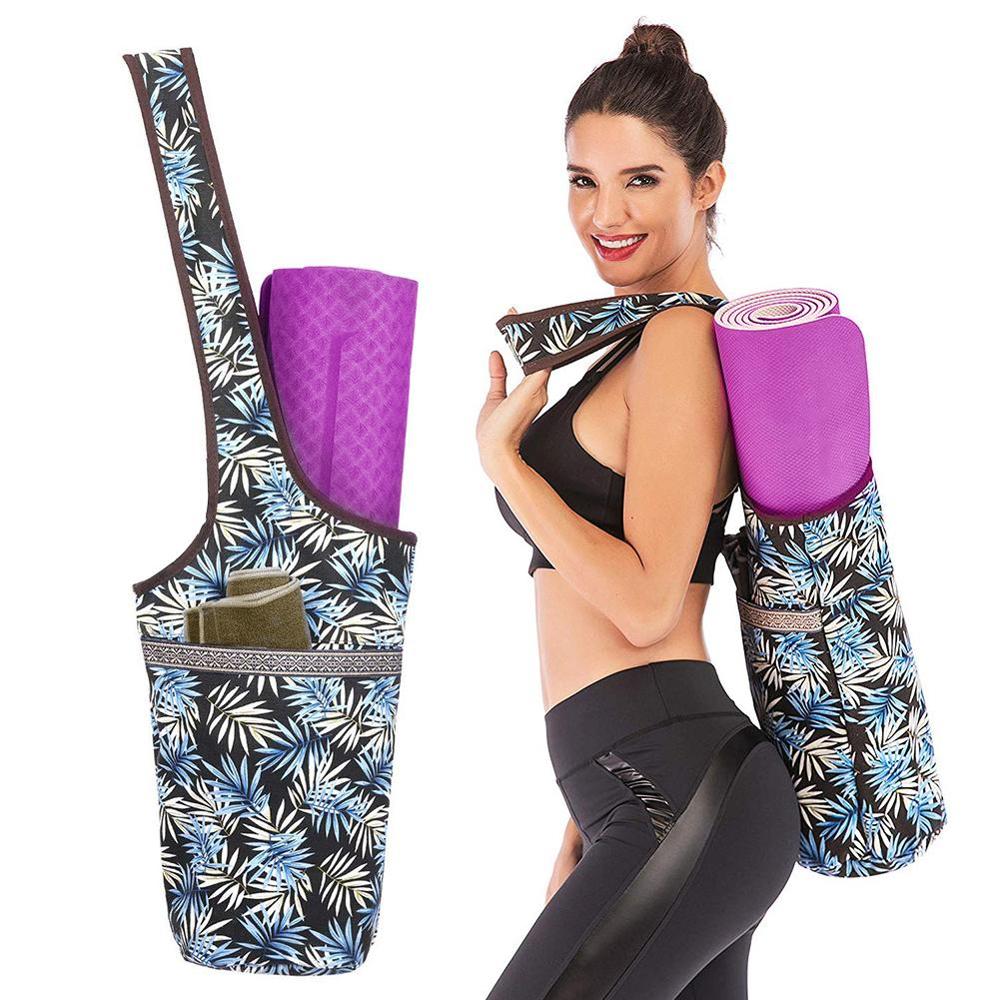 Casual Fashion Yoga Mat Bag Backpack with Large Zipper Pocket