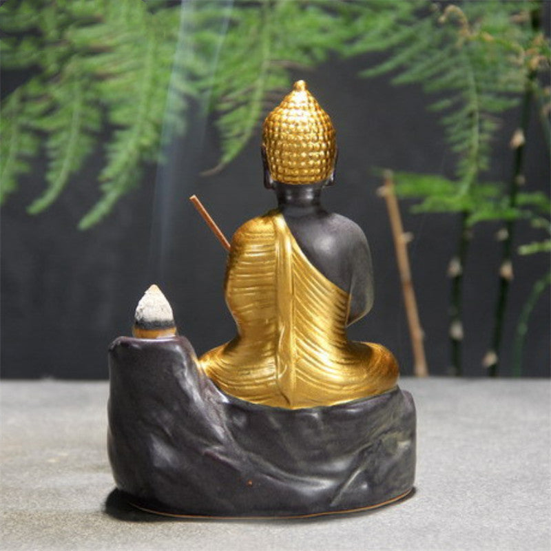 Buddha Incense Burner: Choose from Bronze or Gold Styles