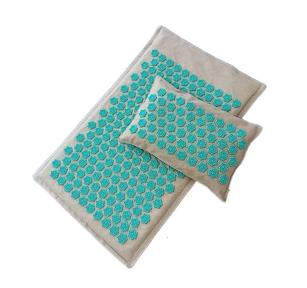 Lotus Acupuncture Mat with Buckwheat Cushion - Natural Serenity