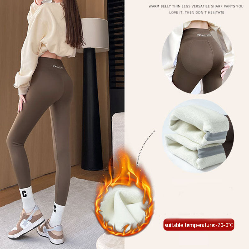 Winter-Ready: High-Waist Fleece Leggings for Slimming Yoga Chic