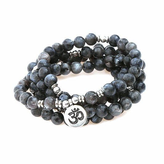 Serenity Om Mala: Adaptable Wear as Bracelet or Necklace