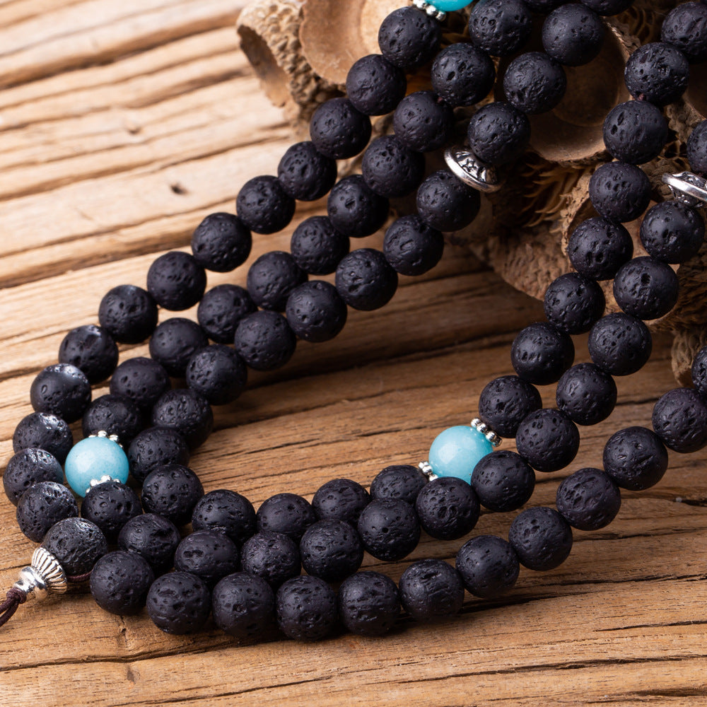 Harmony Bands- 8mm Volcanic Stone 108 MALA Bracelets