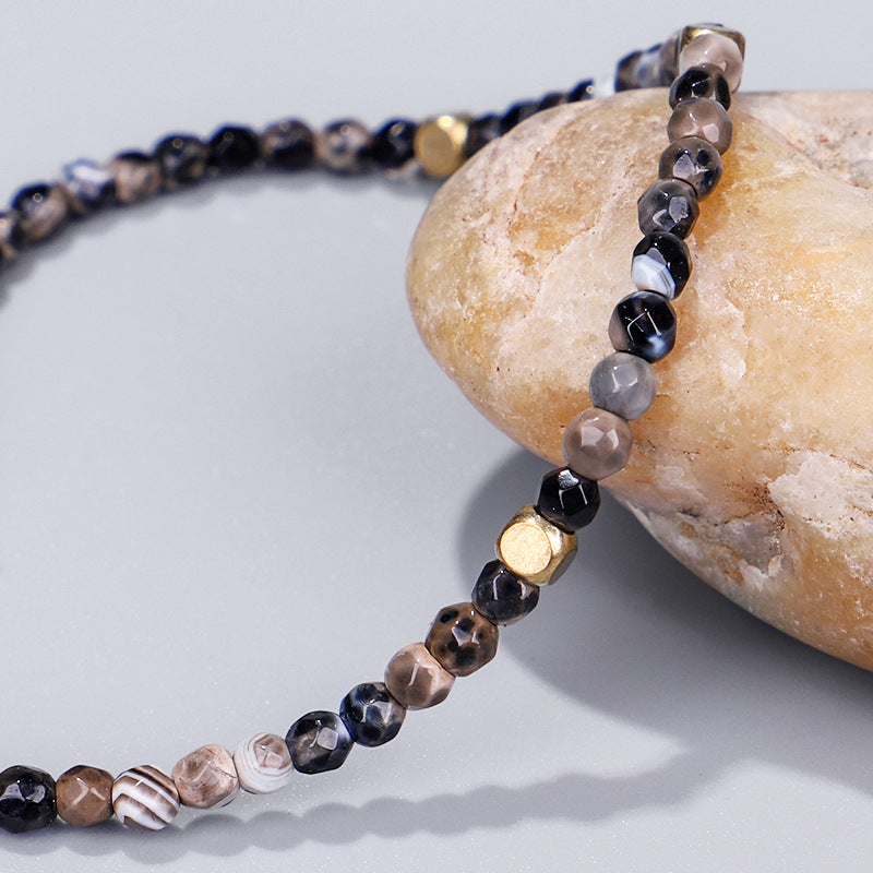 Serenity Strap: 3mm Natural Stone Stretch Bracelet