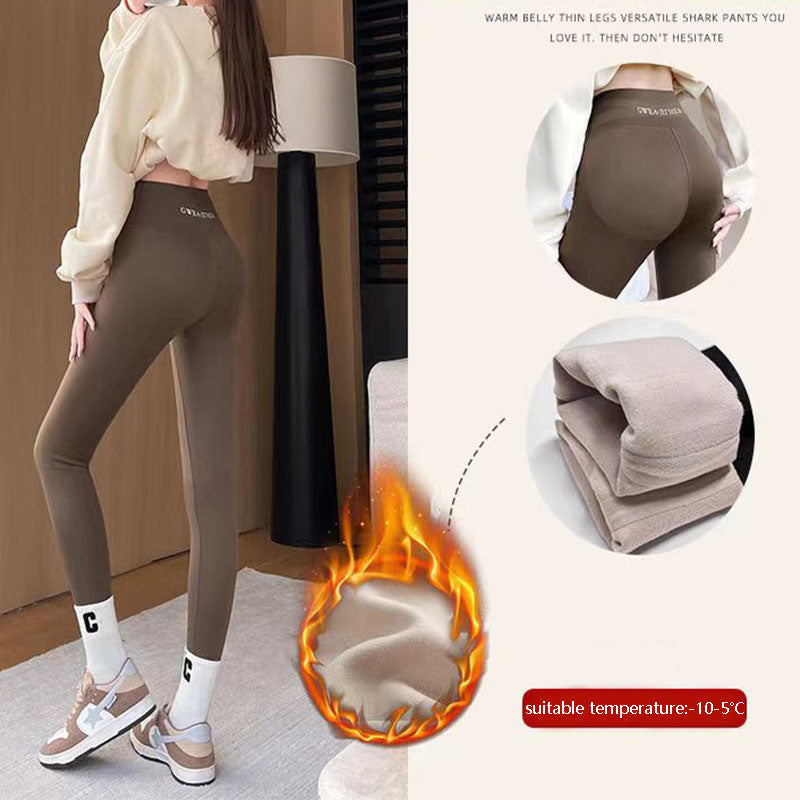 Winter-Ready: High-Waist Fleece Leggings for Slimming Yoga Chic