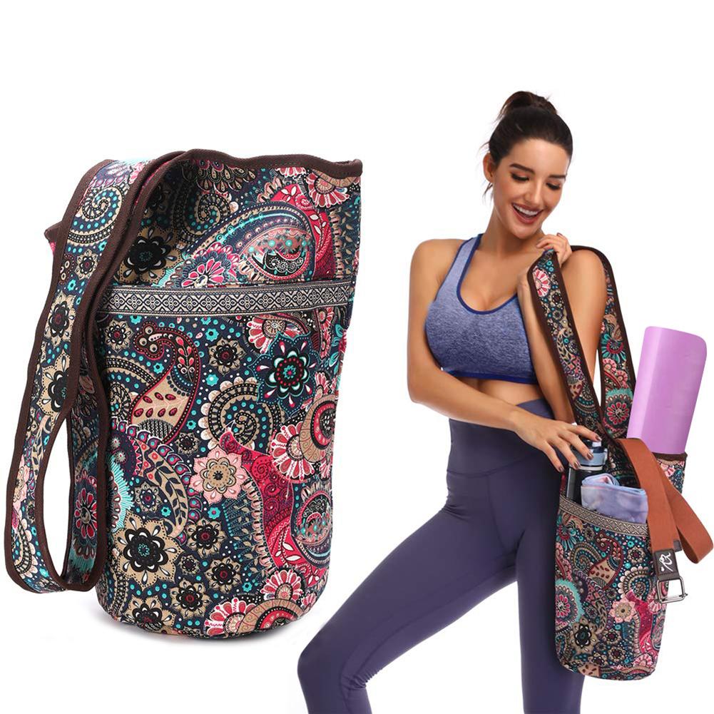 Casual Fashion Yoga Mat Bag Backpack with Large Zipper Pocket