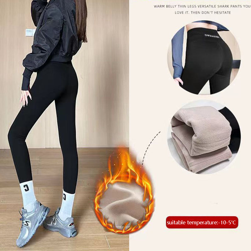 Winter-Ready: High-Waist Fleece Leggings for Slimming Yoga Chic