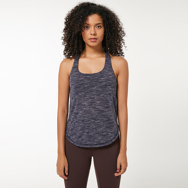 Yoga Running Fitness Tank Tops: Open Cross-Back Design