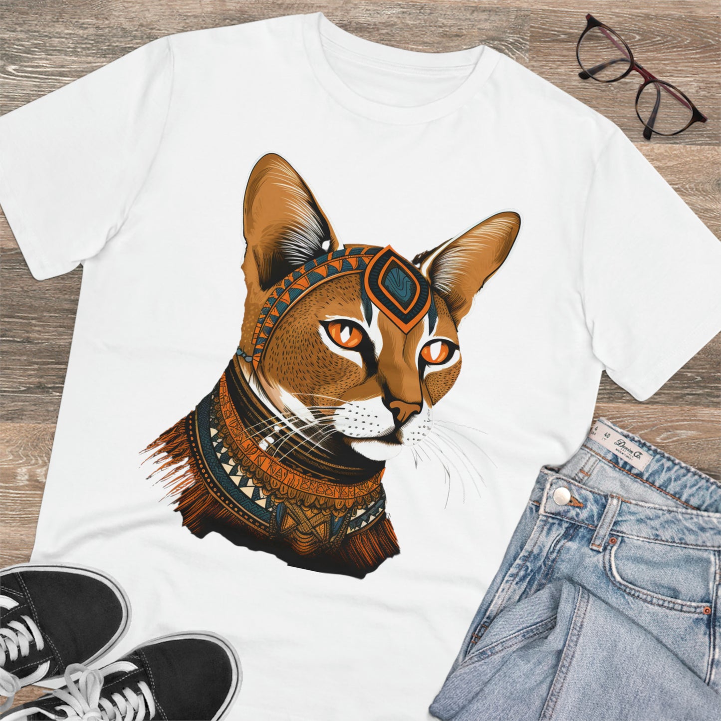 100% Organic Custom Cat T-shirt - Unisex