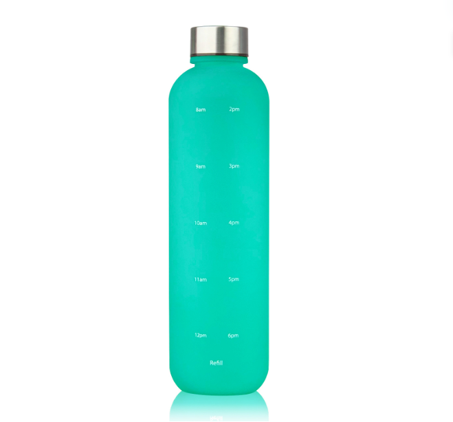 Frosted Gradient Sports Water Bottle: Various Styles, Plastic Material