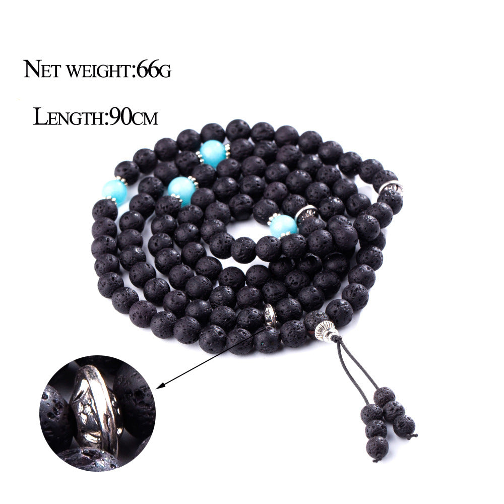 Harmony Bands- 8mm Volcanic Stone 108 MALA Bracelets