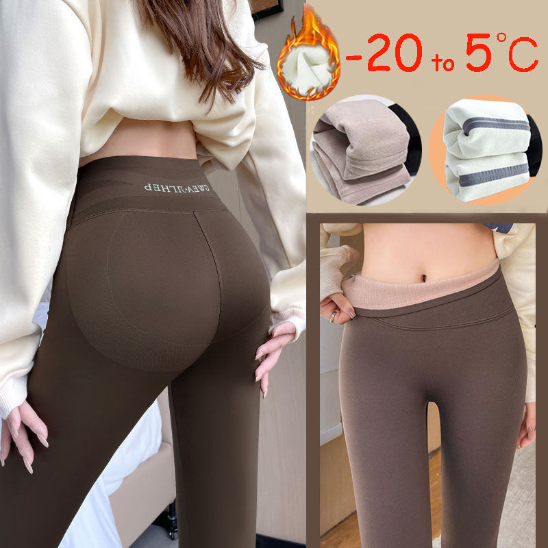 Winter-Ready: High-Waist Fleece Leggings for Slimming Yoga Chic