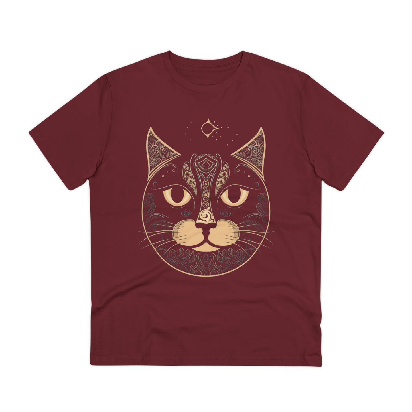 Zen-Inspired: 100% Organic Custom Cat T-shirt - Unisex Bohemian Style