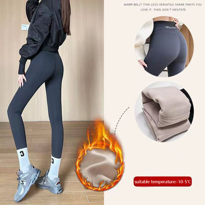 Winter-Ready: High-Waist Fleece Leggings for Slimming Yoga Chic