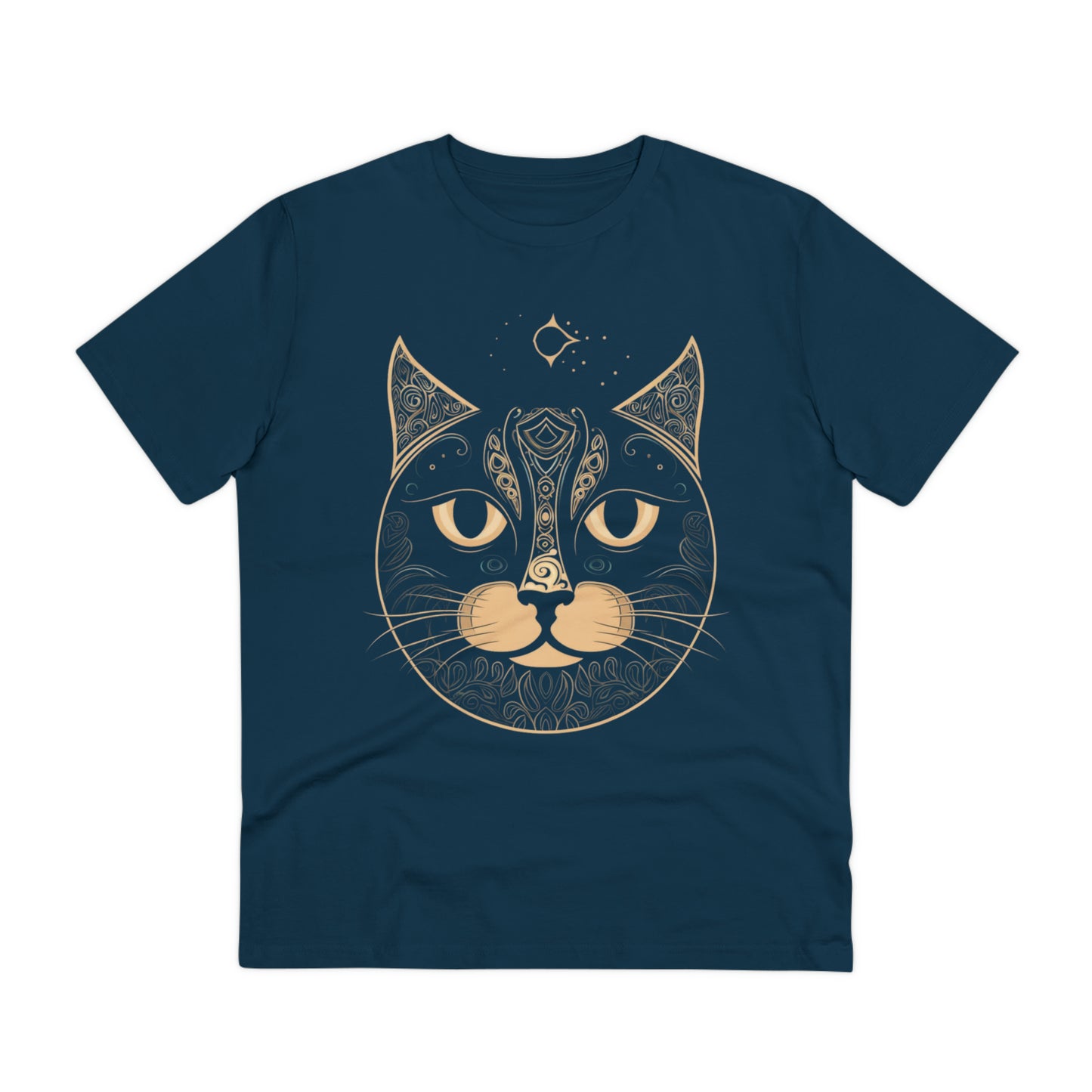 Zen-Inspired: 100% Organic Custom Cat T-shirt - Unisex Bohemian Style