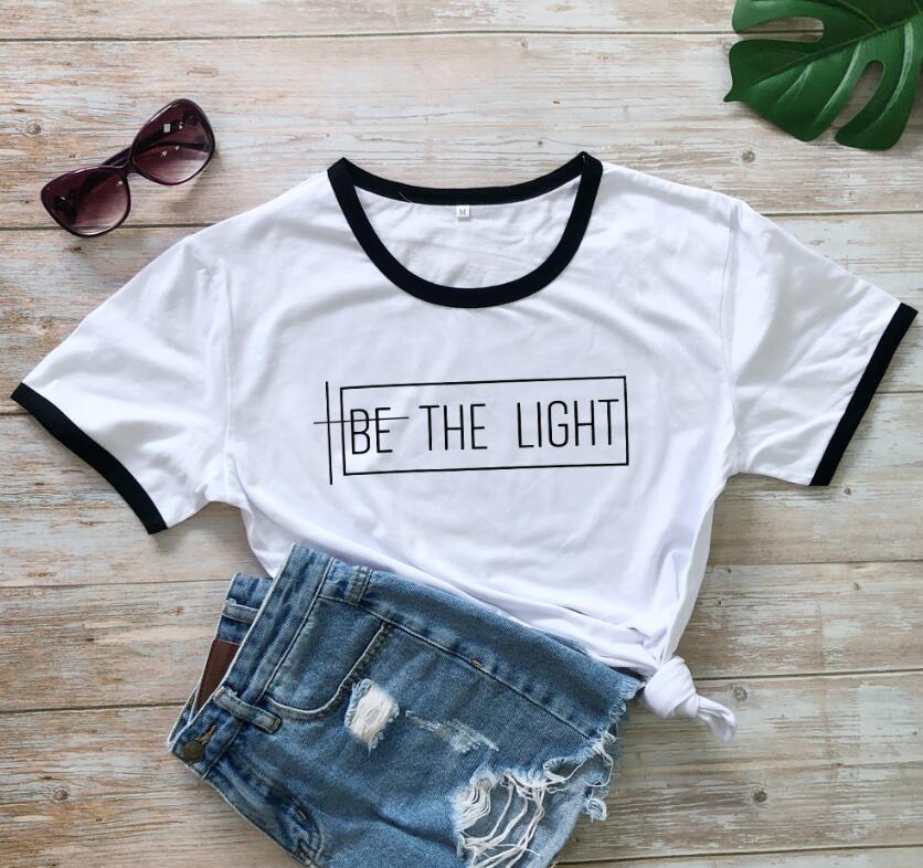 Be the Light: 100% Cotton Soft Tees for Positive Vibes