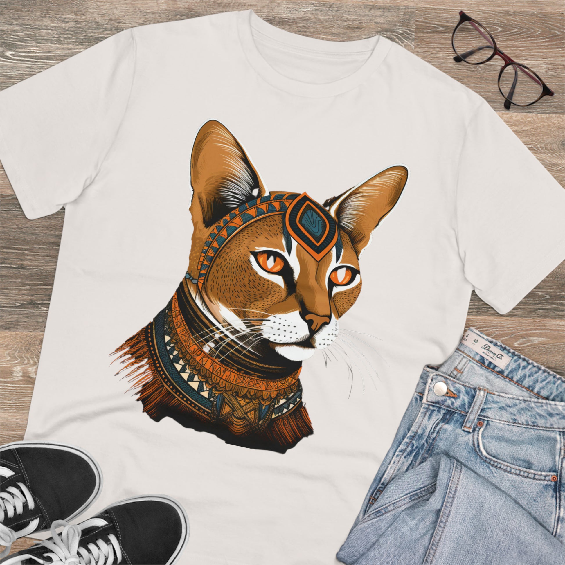 100% Organic Custom Cat T-shirt - Unisex