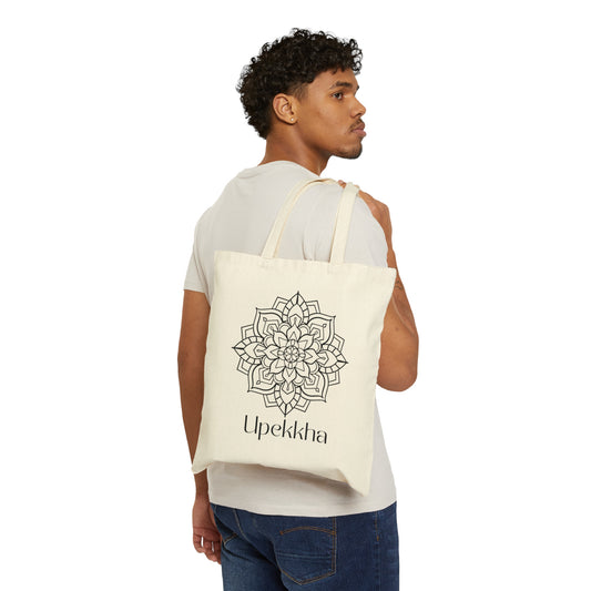 Upekkha Mandala Cotton Canvas Tote Bag