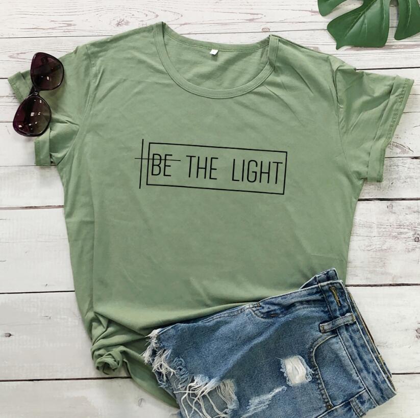 Be the Light: 100% Cotton Soft Tees for Positive Vibes