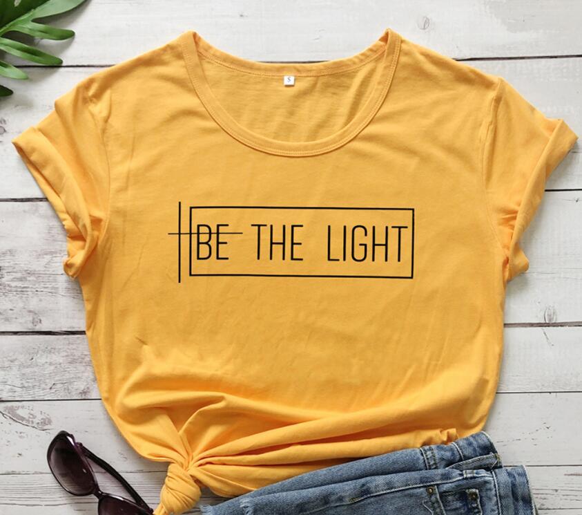 Be the Light: 100% Cotton Soft Tees for Positive Vibes